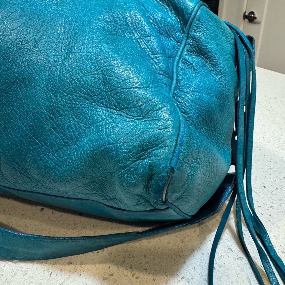 Balenciaga Twiggy Motorcycle Bag – Turquoise Chevre Leather – Authentic RARE - Picture 11 of 16